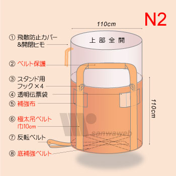 丸型フレコンバック-N2の画像